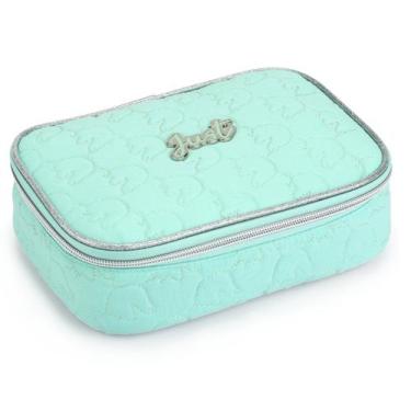 Imagem de Estojo Organizador Box Escolar Menina Matelasse Unicórnio - Denlex, Ve
