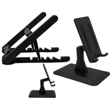 Imagem de Suporte Ergonômico P/ Notebook e Suporte de Mesa Para Celular/Smartpho