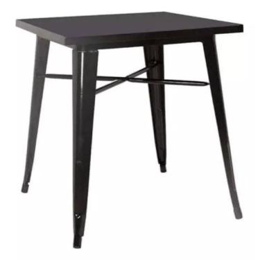 Imagem de Mesa Bar Restaurante Quadrada Tolix Iron Preto 80x80