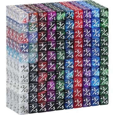 Imagem de IvyFieldDice 400 Pieces Magic Life Counter Token Dice Compatible with Magic Card Game Accessories CCG Creature Stats 12 Colors