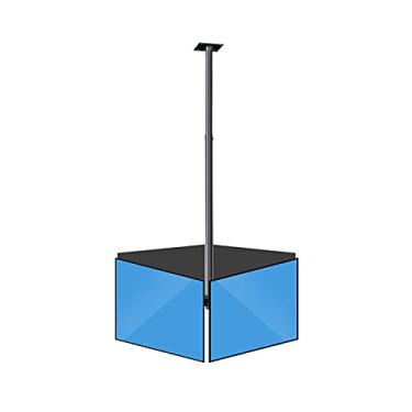 Imagem de Suporte para monitor de TV Suporte de TV de teto de três telas 81.3 cm-190.5 cm Extensão comercial rotação de inclinação Suporte de TV de aço ajustável de teto com suporte de TV VESA máximo 400 x 400