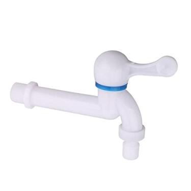 Imagem de 1 peça torneira de plástico alongada 1/2quot; Conector de irrigação de jardim para máquina de lavar roupa PP de rosca masculina, Branco
