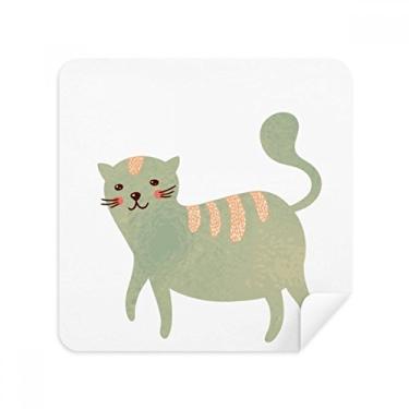 Imagem de Limpador de tela de camurça fofo gato ciano animal aquarela óculos pano pacote com 2