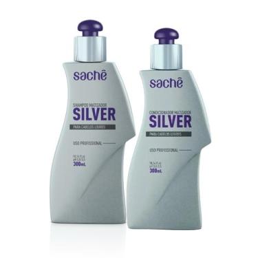 Imagem de Kit Shampoo E Condicionador Matizador Silver Blond Sachê Profissional