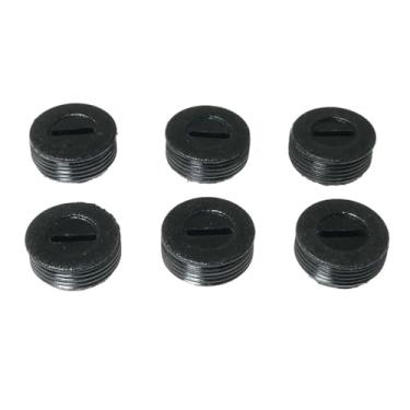 Imagem de RLECS 20 peças de tampas de suporte de escova de carbono de 16 mm, peças de reposição, tampa de plástico de escova de carbono para moedor de martelo, ferramentas elétricas