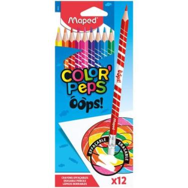 Imagem de Lápis de COR Triangular Color PEPS Apagável 12 Cores - Maped