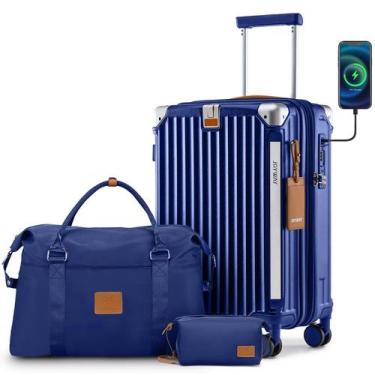 Imagem de Mala de Viagem Joyway 20 Polegadas com Porta-Copos e USB - Conjunto 3 