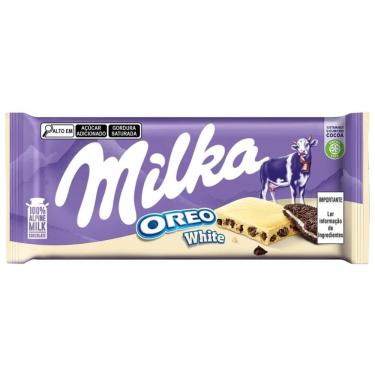 Imagem de Barra de Chocolate ao Leite com Pedaços de Biscoito e Recheio de Creme de Leite Milka Oreo 100g