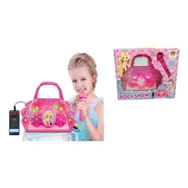 Imagem de Bolsa Infantil Musical Rock Show Com Microfone e Toca Musica Do Celular