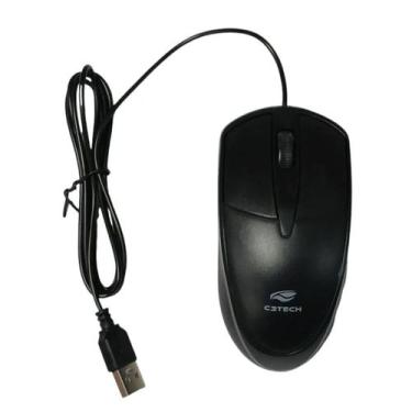 Imagem de Mouse Usb C/ Fio C3tech Ms-31bk 3 Botões Preto Pc Notebook - Mein Haus