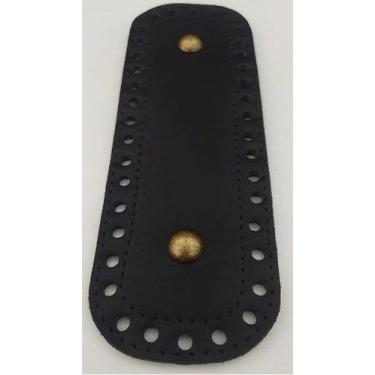 Imagem de Base retangular para bolsa de crochê 7 cm x 25 cm cor preto - Viva Art
