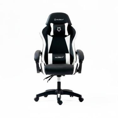 Imagem de Cadeira Gamer Husky Storm 100, Até 120kg, Almofadas, Reclinável 130º, 