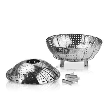Imagem de Cesta de Cozimento a Vapor, Aço Inoxidável, para Cozinhar Legumes e Verduras, Design Versátil e Moderno