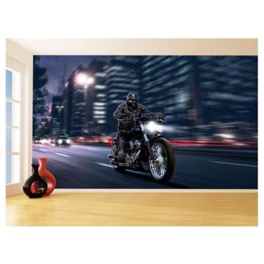 Imagem de Papel De Parede 3D Moto Custom Chopper Viagem 3,5M Bkm117 - Você Decor