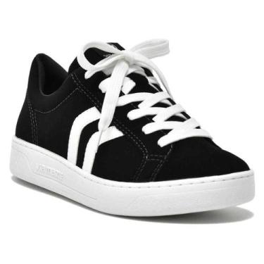 Imagem de Tênis Via Marte Casual Feminino 064-001-01, Preto, Branco, 36