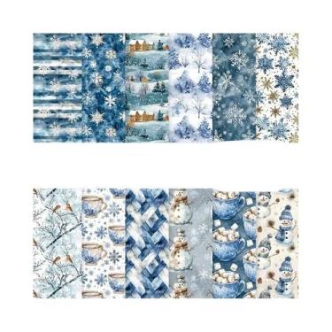 Imagem de Papel Para Scrapbook De Natal 6x6, 12 Folhas, Glitter, Confete, Floco 