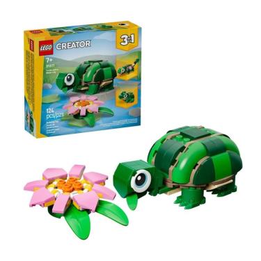 Imagem de Lego Creator 3 em 1 Tartaruga com Uma Flor de Lírio-D`água - 31377