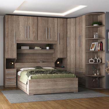 Imagem de Guarda-Roupa de Canto com Cantoneira e sem Cama 1219S Castanho