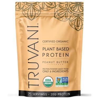 Imagem de Proteína de ervilha vegana em pó Manteiga de amendoim Truvani 400g 20 porções-Unissex