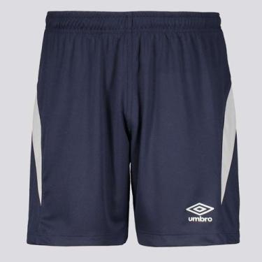 Imagem de Calção Umbro Phanton Juvenil Marinho e Cinza, 10 ANOS