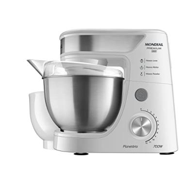 Imagem de MONDIAL Batedeira Planetária, Branco/Inox, 700W, 110V - BP-02P-W-TI