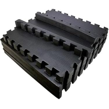 Imagem de Tapete de EVA Tatame Preto Antiderrapante para Piso, Proteção e Conforto, Ideal para Ambientes de Casa, Escritório, Academia, Sala de Jogos e Brinquedos