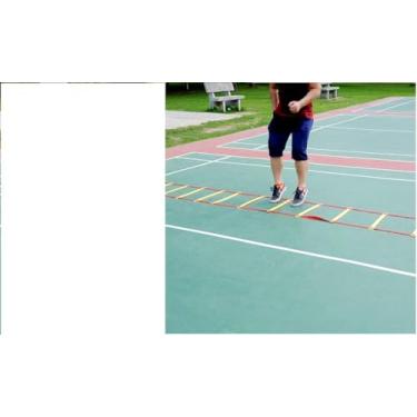 Imagem de Escadas De Velocidade Speed Agility Fitness Training Ladder Footwork Equipamento Esportivo Com Bolsa De Transporte, Yellow, 26ft/16rungs