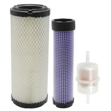 Imagem de Saihisday Filtro de ar interno externo 11013-7044, substituição para motor Kawasaki FX651V FX691V FX730V FX751V FX801V FX850V FX1000V 4 tempos, substitui 11013-7045