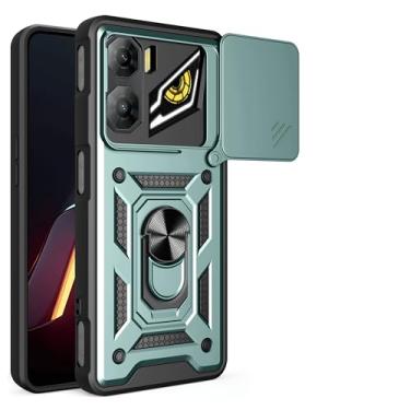 Imagem de Kukoufey Capa compatível com ZTE Nubia Neo3 5G, com capa de lente de câmera deslizante compatível com ZTE Nubia Neo 3 5G Z2464N capa verde