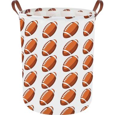 Imagem de CLOCOR Cesto de roupa infantil, cesto de berçário impermeável para bebê, cestas de armazenamento de futebol para quarto de meninos, caixa de armazenamento de brinquedos infantis, decoração de quarto