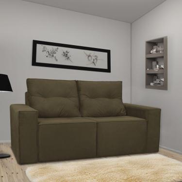 Imagem de Sofá 2 Lugares Onix 1,80m Para Sala Confortavel Sued Herrero Cor:marrom Claro
