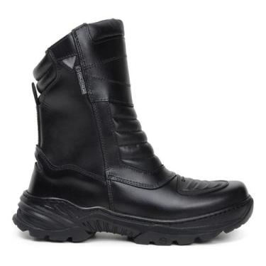 Imagem de Bota Militar Preto Couro Tatica Coturno Original C/ Ziper - Spectrun B