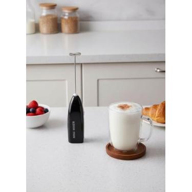 Imagem de Mini Mixer Elétrico Misturador e Batedor de Bebidas, Portátil com Haste em Inox, Ideal para Fazer Espuma de Leite, Cappuccino, Café, Shakes e Drinks, Acessório Essencial de Cozinha. (preto)
