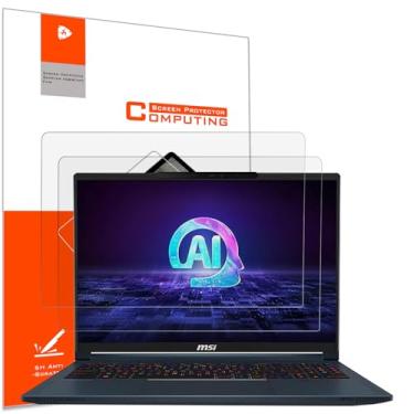 Imagem de YINOVEEN Pacote com 2 protetores de tela antirreflexo de 40.6 cm para laptop MSI Stealth 16 AI Studio/Pulse 16 AI/Vector 16 HX/Sword 16 HX/Crosshair 16 HX/Stealth 16 Studio Laptop, filtro para reduzir