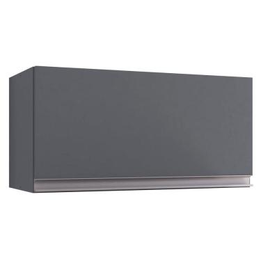 Imagem de Armário Aéreo Geladeira Cozinha Andréia 60cm 01 Porta Cinza Escuro - Abmaza