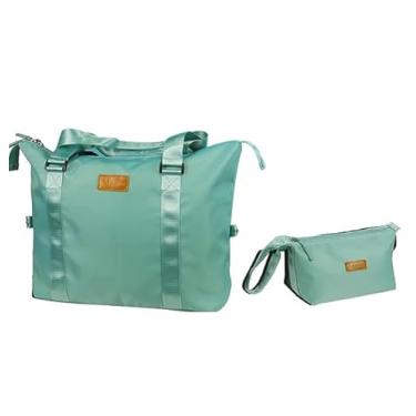 Imagem de Aklsvion Bolsas femininas de fim de semana, bolsa de viagem à prova d'água com manga para carrinho, bolsa hospitalar grande para trabalho de parto e entrega, bolsa de bagagem noturna, bolsa esportiva