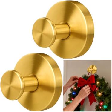 Imagem de Juome Ganchos de ventosa para guirlandas de porta – Cabides de guirlanda sem danos para porta da frente/janela de vidro/sobre a porta, cabide de guirlanda de porta para Natal/Ação de Graças/Halloween