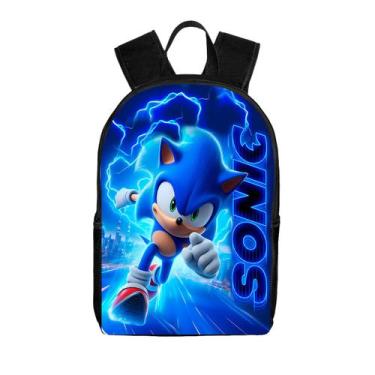 Imagem de Mochila Escolar Reforcada Infantil Sonic Com Raios 20kg - LC Brasil