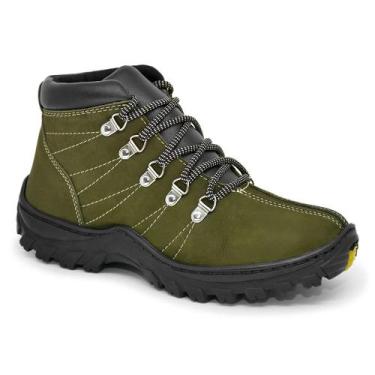 Imagem de Kit Bota Coturno Verde Casual Masculina + Carteira E Relógio - Rone, V