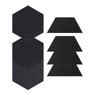 Imagem de UGPLM Almofadas de prancha de surf hexagonais Deck Professional Surfpad Deck Pads sem cera para paddleboard Fish Board Shortboards Grip Surf, Superfície fosca