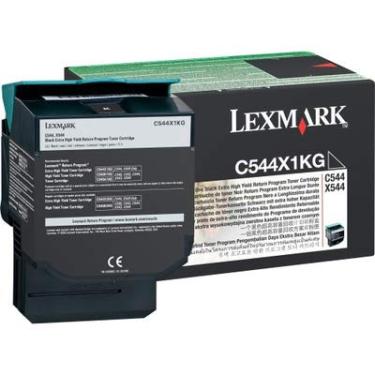 Imagem de Cartucho de toner Lexmark C544X1KG extra-alto rendimento preto, embalagem de varejo