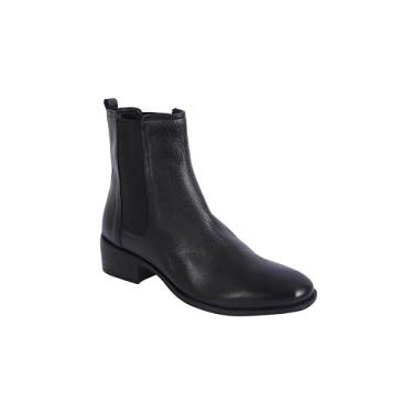 Imagem de Kenneth Cole REACTION Bota feminina Salt Chelsea no tornozelo, Couro preto, 7.5