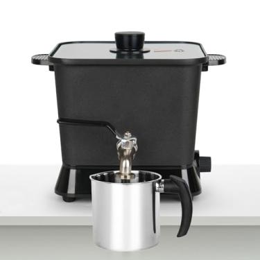 Imagem de Byoowndiy Derretidor de cera para fabricação de velas, panela elétrica de 4,3 L com bico de despejo e pote de 1,2 L - Plugue Reino Unido