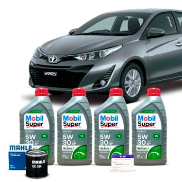Imagem de Kit Troca de Oleo 5w30 e Filtro Toyota Yaris 1.3 16V 2018 a 2025