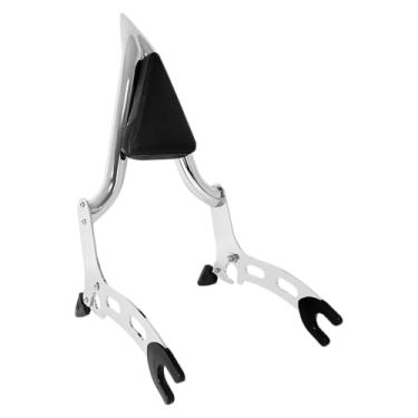 Imagem de Chrome Chief Sissy Bar Encosto, apoio traseiro do passageiro almofada traseira para Chief/Chief Bobber Dark Horse/Super/Sport Chief 2022-2024