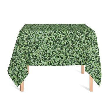 Imagem de Toalha de Mesa Quadrada em Tecido Jacquard Estampado Muro Inglês