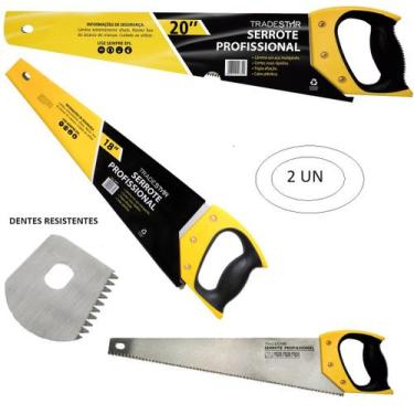 Imagem de Kit 2 Serrote P/ Madeira 18 e 20'' Cabo Emborrachado Tradestar
