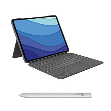 Imagem de Kit Logitech Capa Teclado iPad Pro 12.9" + Crayon Prata