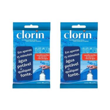 Imagem de Kit 2 Pastilhas de Cloro Clorin para Purificação de Água 