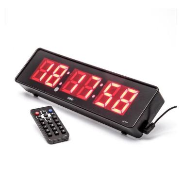 Imagem de Cronometro Relógio Led Digital Parede Mesa Com Controle 2113